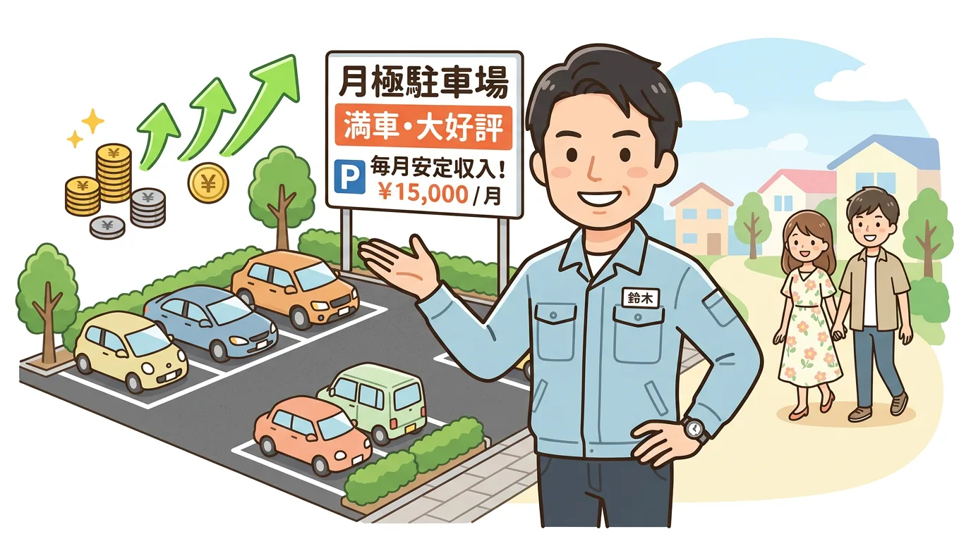 郊外の駐車場需要イメージ
