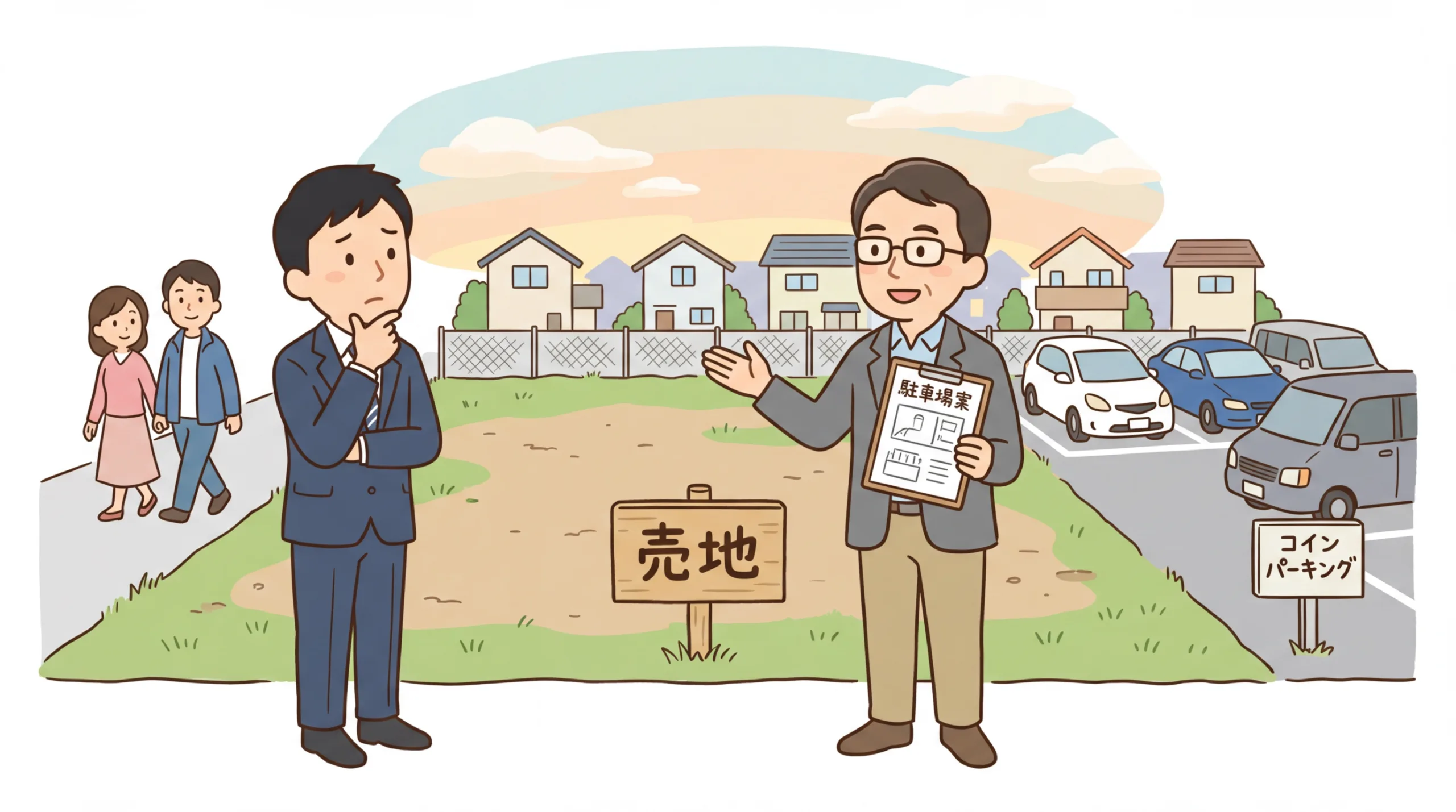 郊外の駐車場活用イメージ