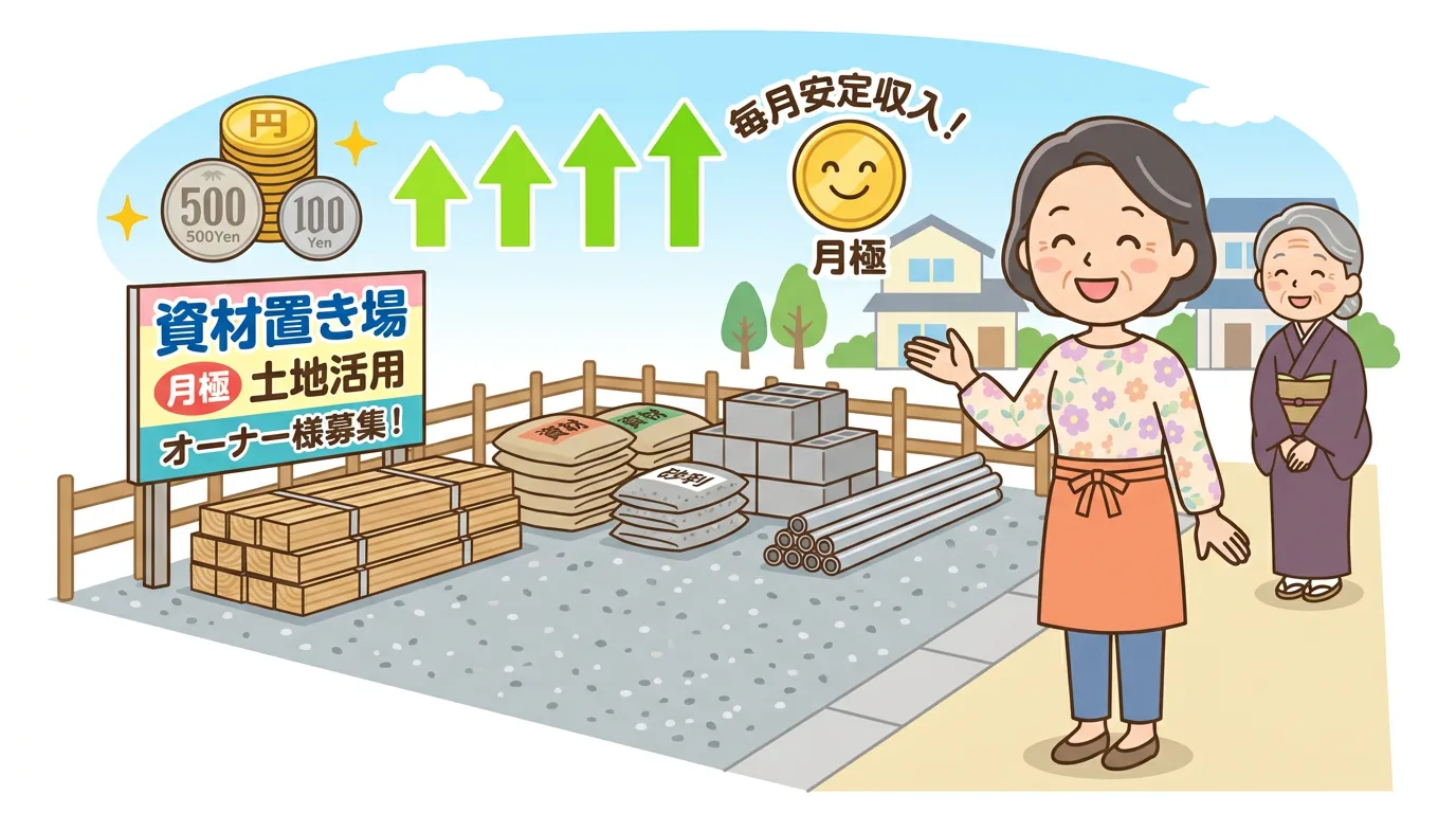 砂利敷き資材置き場の活用イメージ