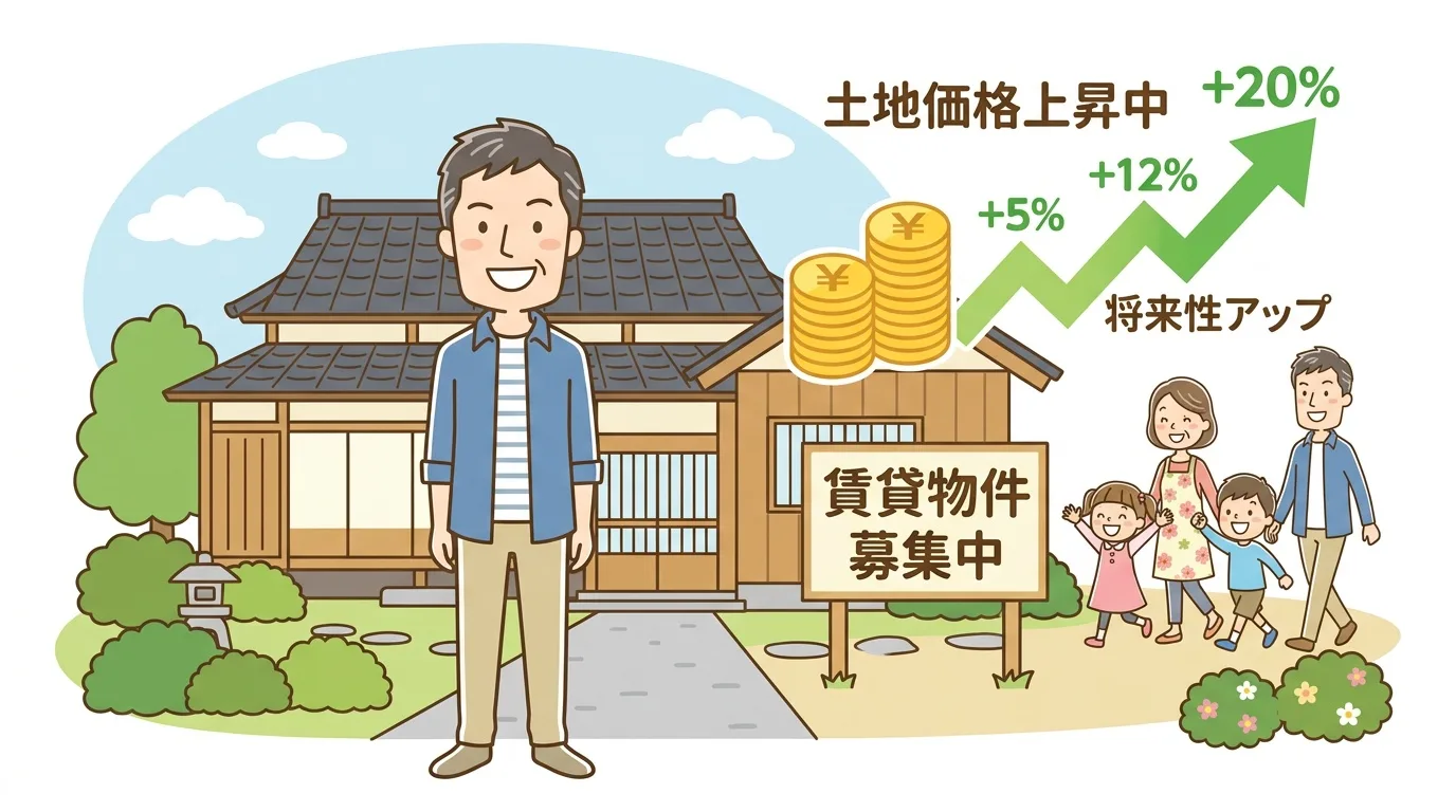 土地活用成功イメージイラスト