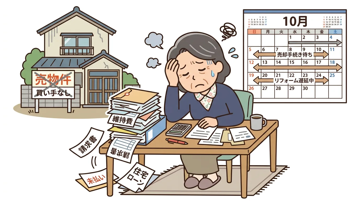 売れない実家のストレス